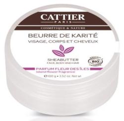 Beurre de Karit, parfum Fleurs des Iles BIO CATTIER